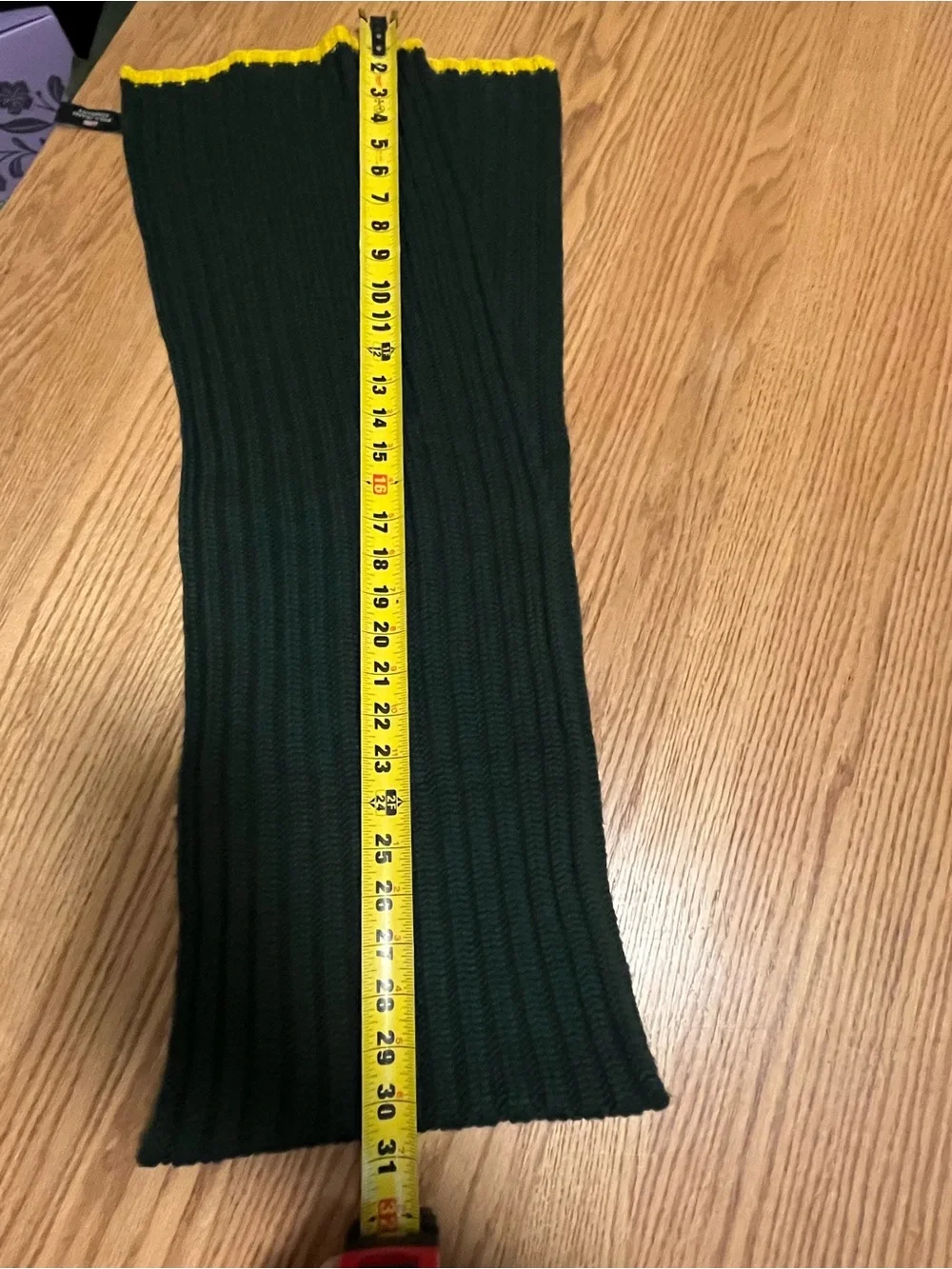 Vintage 90s Ralph Lauren Polo Jeans Company Ribbed Scarf Green Accent Stripe